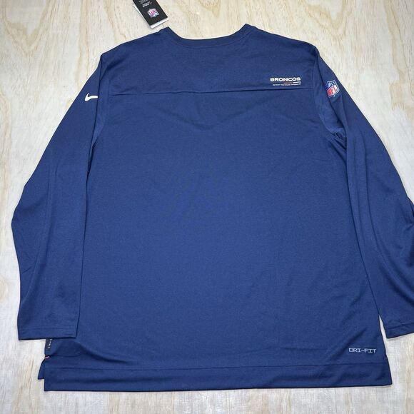 NEW 3XL Denver Broncos Nike 2022 Sideline Coach Chevron Lock Up Shirt - Picture 8 of 11